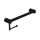 Mecca Care 32mm Nero Grab Rail With Nero Toilet Roll Holder 450mm - Matt Black